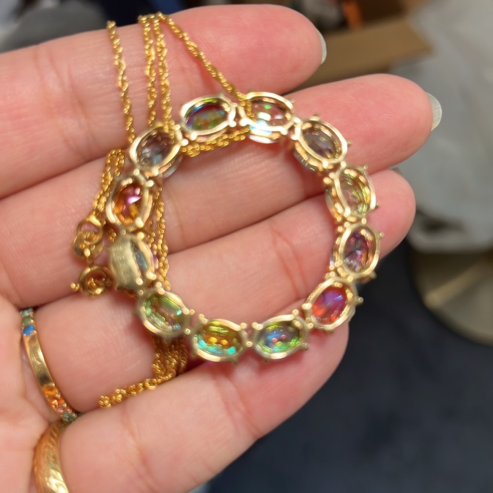 Sterling silver gemstone necklace - Picture 6 of 10